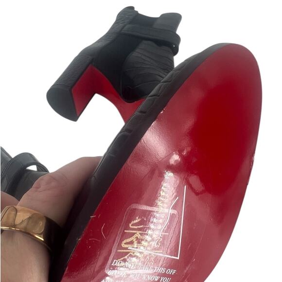 Christian Louboutin Croc Embossed Chelsea Boot 70 Calf Leather in Black - Picture 16 of 16